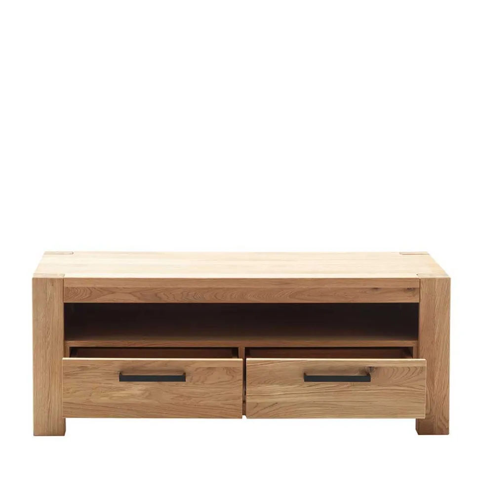 Wildeiche Wohnwand Set teilmassiv - Sophia (vierteilig)