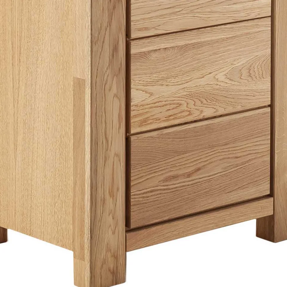 Wildeiche Wohnwand Set teilmassiv - Sophia (vierteilig)