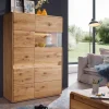 Wildeiche Wohnzimmerschrank mit Glas Einsatz - Acmida