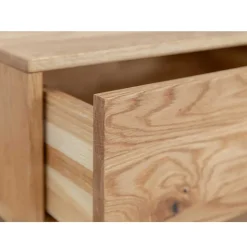 Wildeiche Wohnzimmertisch auf Sockelgestell - Cocondar