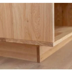 Wildeiche Wohnzimmertisch auf Sockelgestell - Cocondar