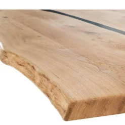 Wildeiche-Esstisch mit Naturkanten - Fabienne