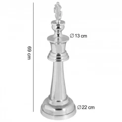 Wohndekoration Schachfigur König aus Aluminium - Giorgio