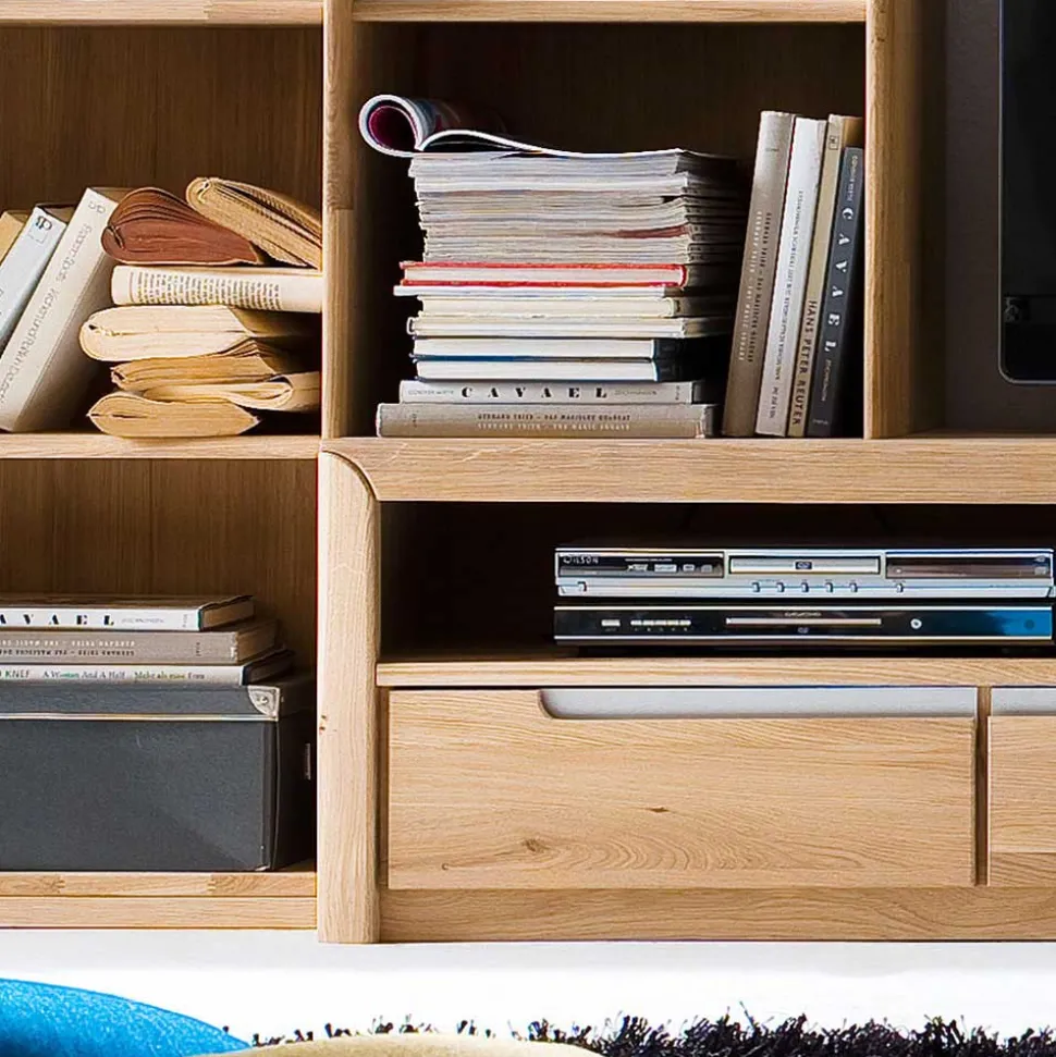 Wohnkombination Croconia aus Wildeiche Massivholz (dreiteilig)