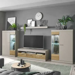 Wohnkombination Wohnwand Set - Lioscas (vierteilig)