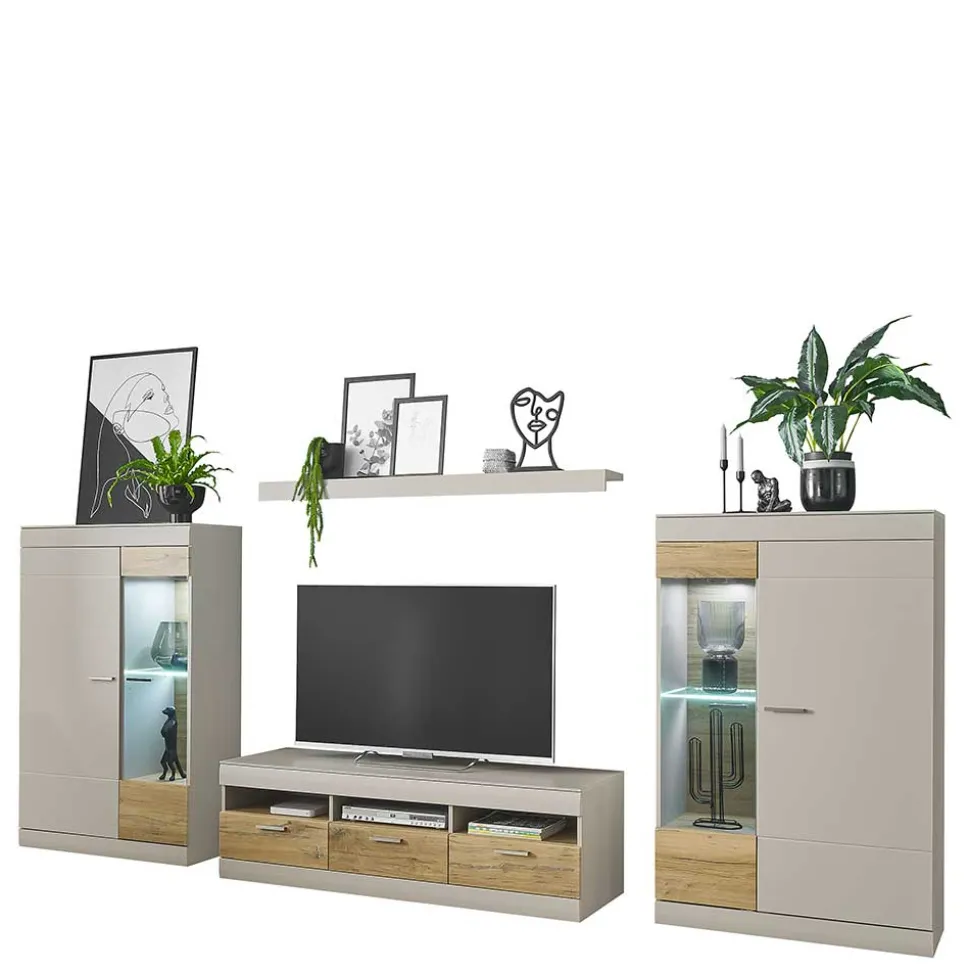 Wohnkombination Wohnwand Set - Lioscas (vierteilig)