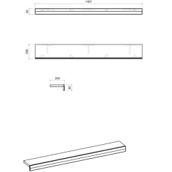 Wohnkombination Wohnwand Set - Lioscas (vierteilig)