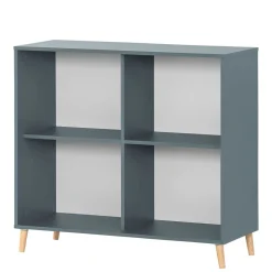 Wohnliches Aktenregal in Petrol Blau - Baiamare