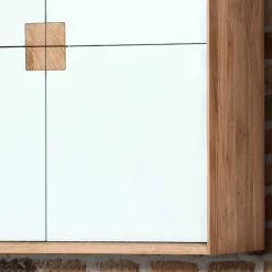 Wohnraum Hängeschrank in Weiß & Eiche - Julecas