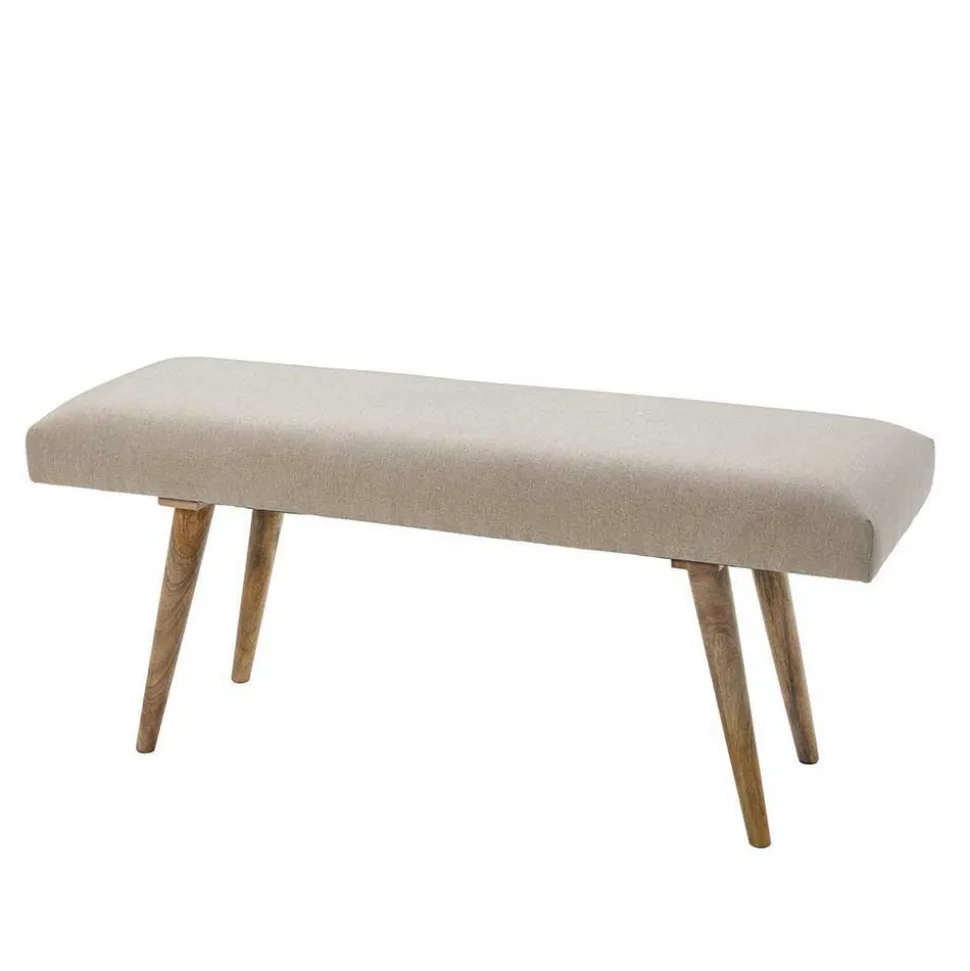 Wohnraum Retro Polsterbank in Beige - Vergavo