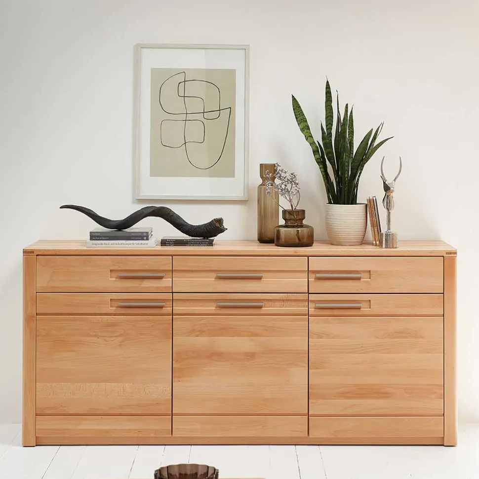Wohnraum Sideboard aus Kernbuche Massivholz - Amyonta
