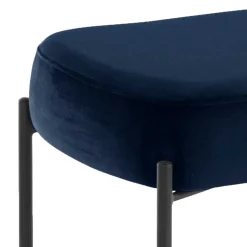 Wohnraum Sitzbank in Blau Samt - Isika