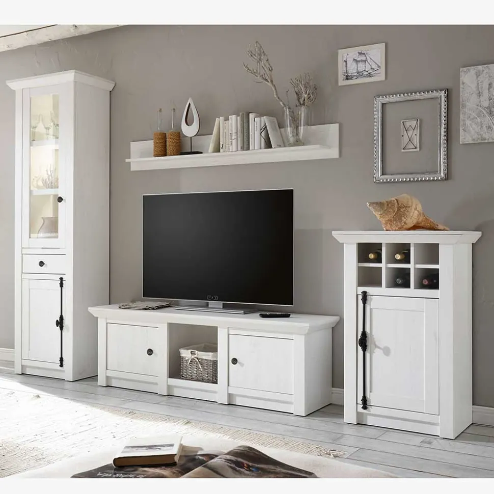 Wohnwand Chelles im Landhausstil (vierteilig)