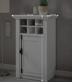 Wohnwand Chelles im Landhausstil (vierteilig)