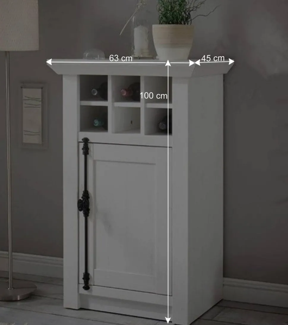 Wohnwand Chelles im Landhausstil (vierteilig)