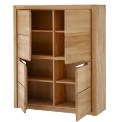 Wohnwand Croconia aus Wildeiche Massivholz (dreiteilig)