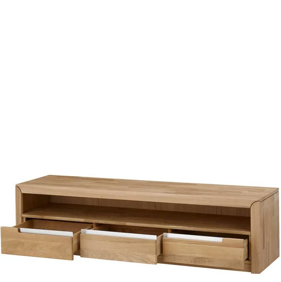 Wohnwand Croconia aus Wildeiche Massivholz (dreiteilig)