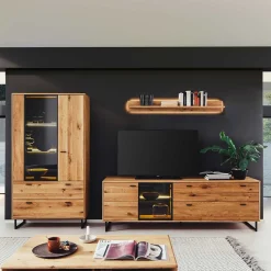 Wohnwand für Wohnzimmer Set - Flacona (dreiteilig)