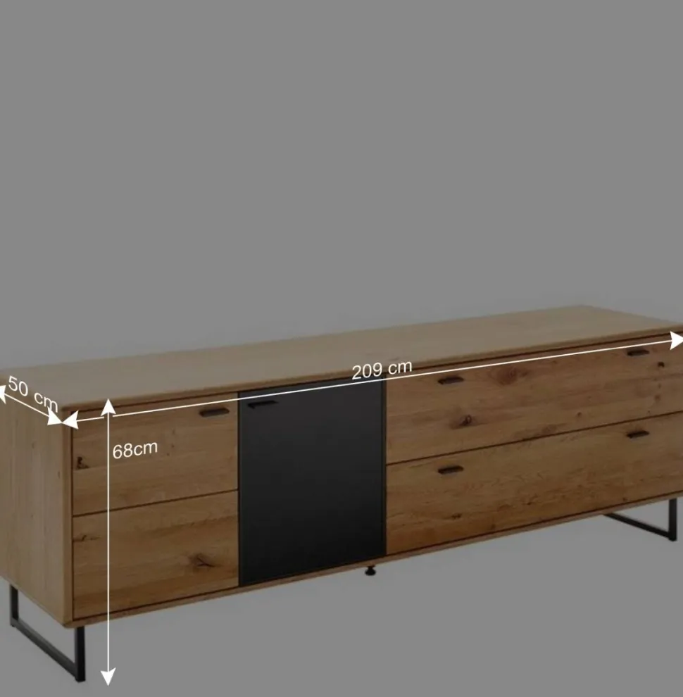 Wohnwand für Wohnzimmer Set - Flacona (dreiteilig)