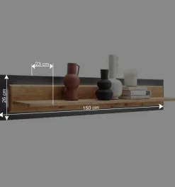 Wohnwand für Wohnzimmer Set - Flacona (dreiteilig)