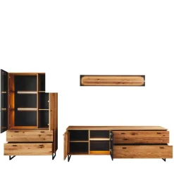 Wohnwand für Wohnzimmer Set - Flacona (dreiteilig)