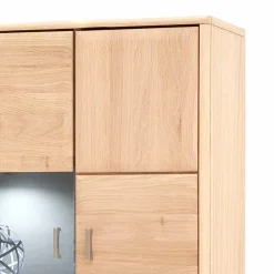 Wohnwand Hängevitrine in Eiche Bianco - Vernella