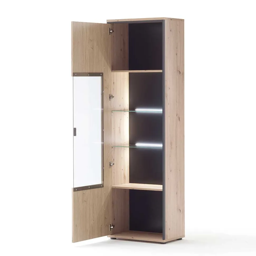 Wohnwand in Eicheoptik - Nikdus (vierteilig)