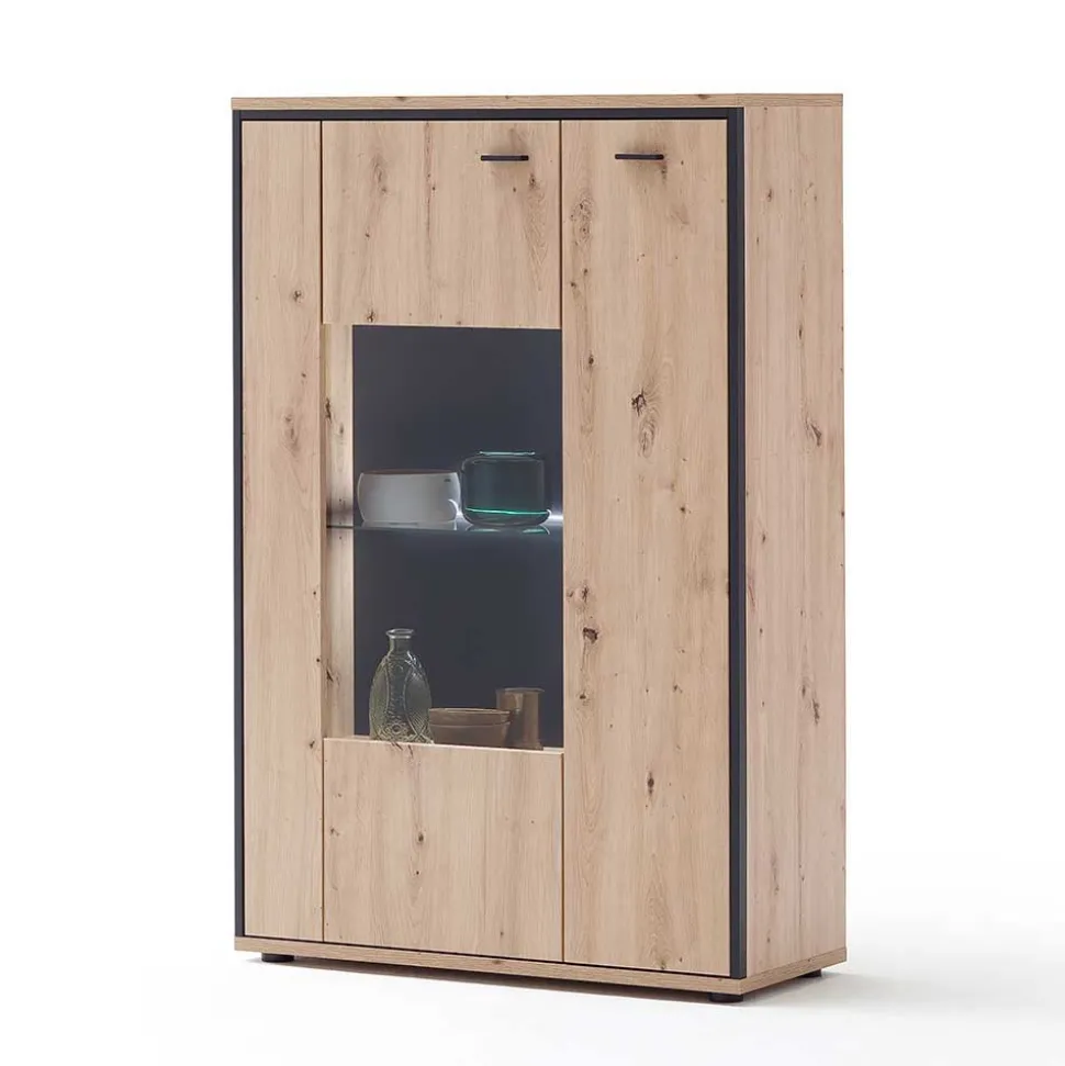 Wohnwand in Eicheoptik - Nikdus (vierteilig)