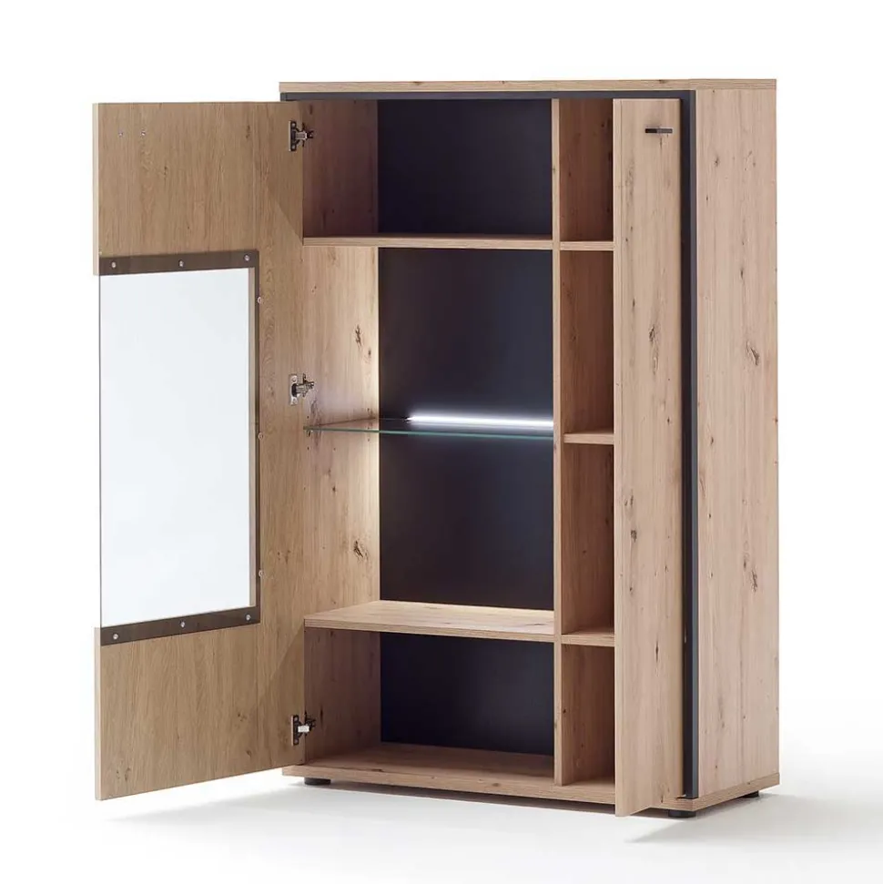 Wohnwand in Eicheoptik - Nikdus (vierteilig)