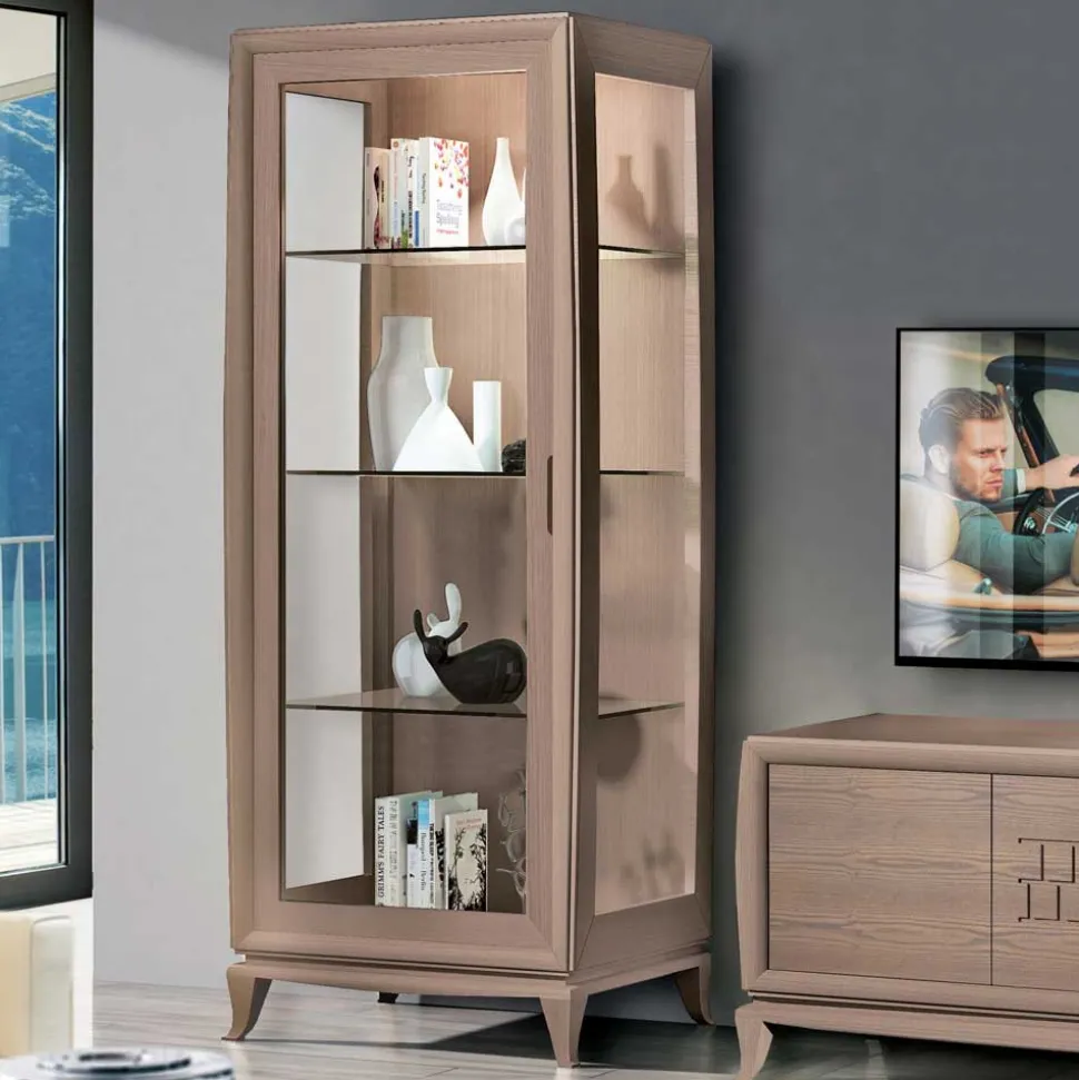 Wohnwand in Esche Dunkel - Lacruzira (dreiteilig)