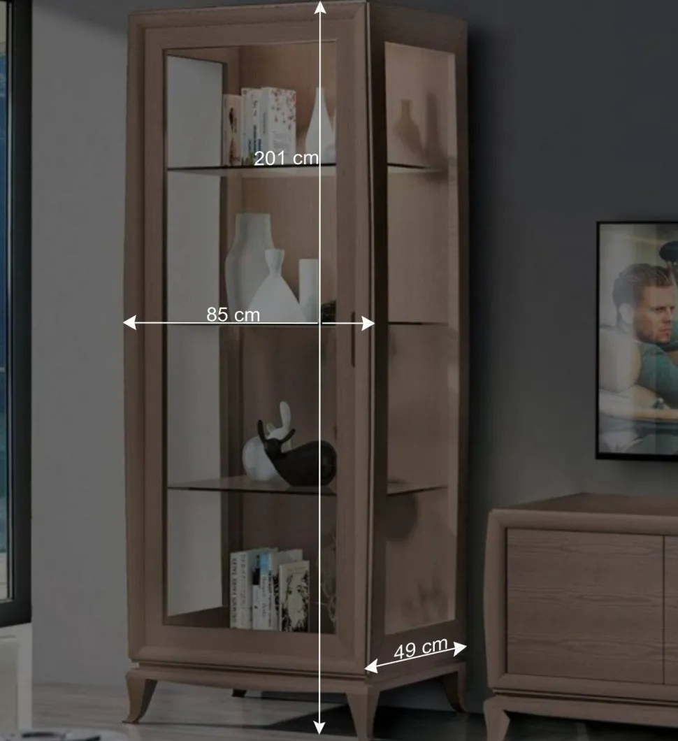 Wohnwand in Esche Dunkel - Lacruzira (dreiteilig)