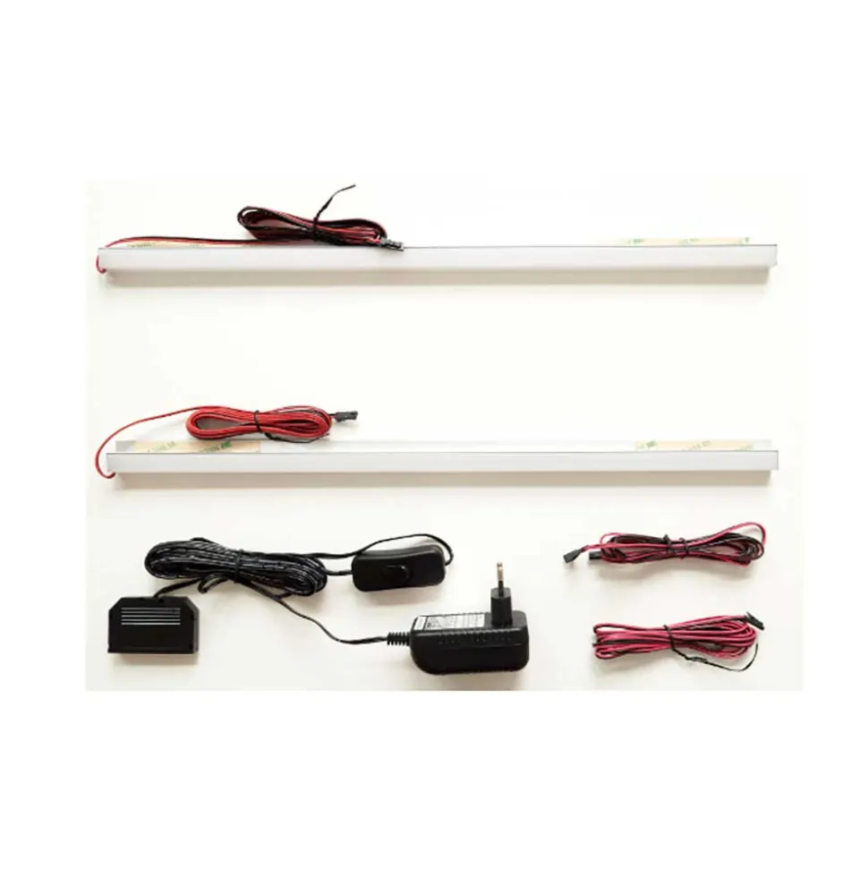 Wohnwand in Weiß und Schwarzgrau - Loazin (dreiteilig)