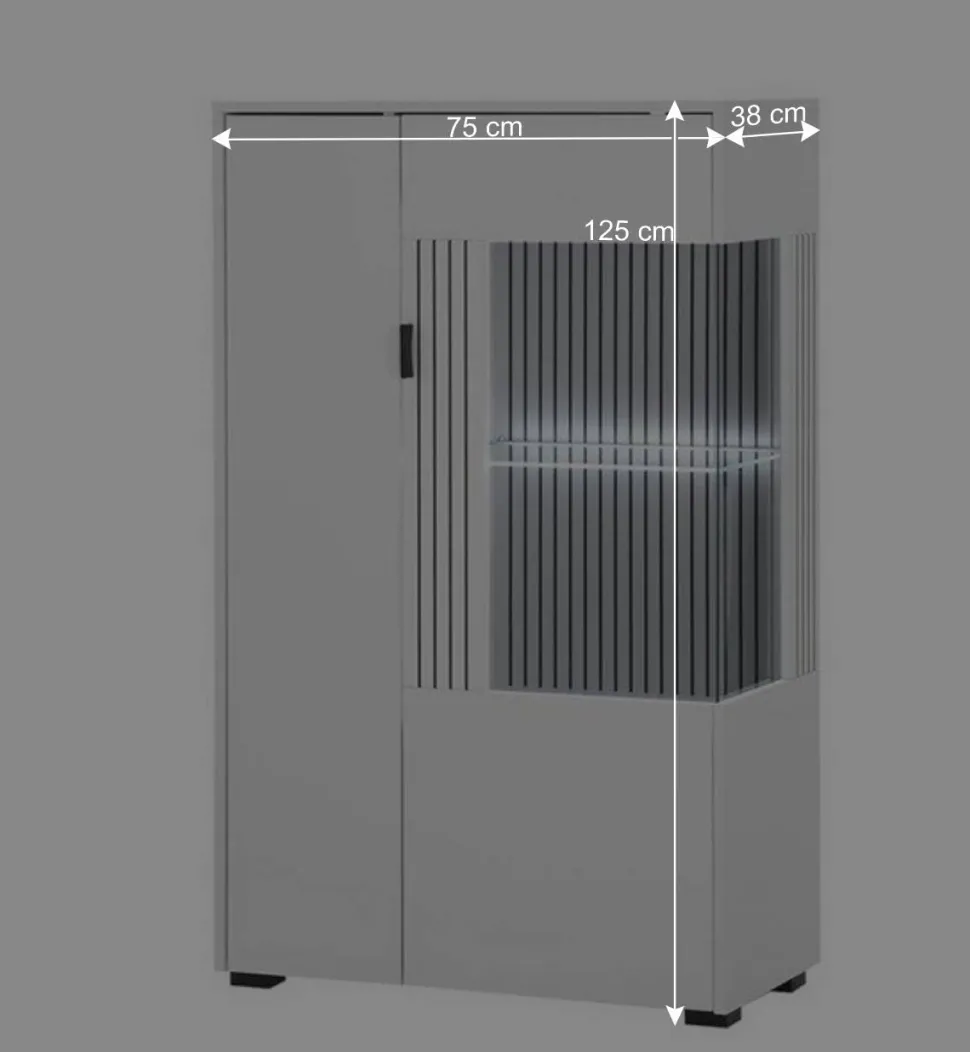 Wohnwand Kombination in Weiß - Dualkos (vierteilig)