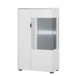 Wohnwand Kombination in Weiß - Dualkos (vierteilig)