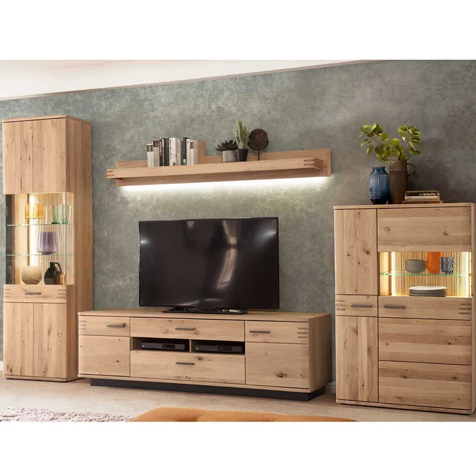 Wohnwand Kombination Möbelset - Crupean (vierteilig)