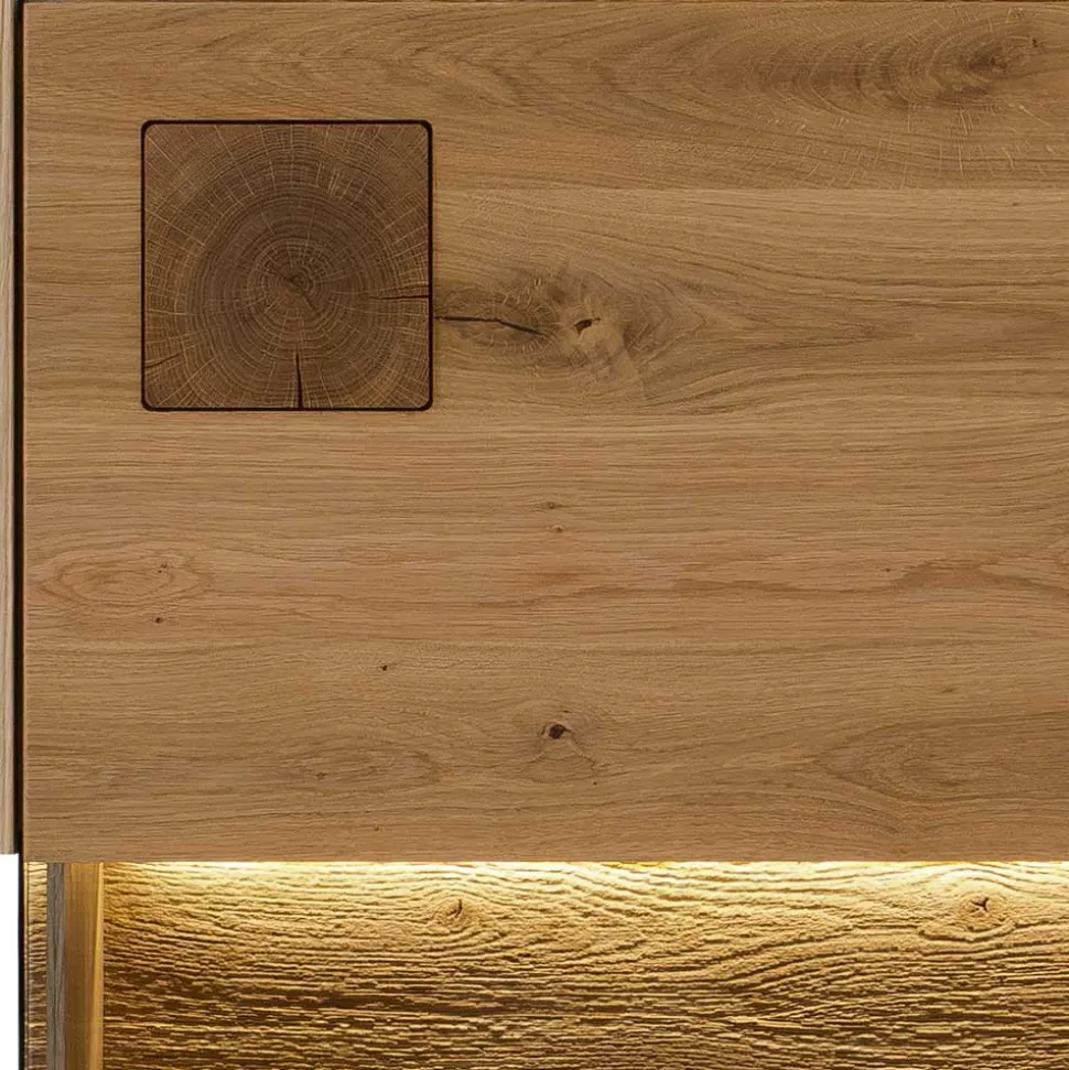 Wohnwand Möbel Kombination aus Wildeiche - Millena (dreiteilig)