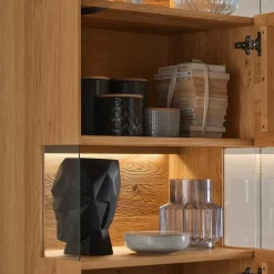 Wohnwand Möbel Kombination aus Wildeiche - Millena (dreiteilig)