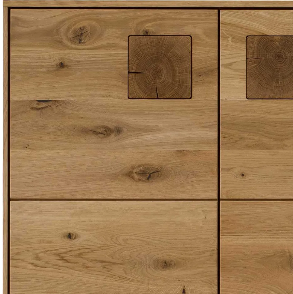 Wohnwand Möbel Kombination aus Wildeiche - Millena (dreiteilig)