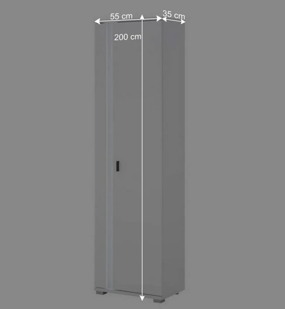 Wohnwand mit LED Licht Möbelset - Tirol (vierteilig)