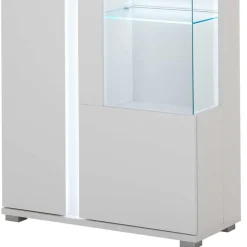 Wohnwand mit LED Licht Möbelset - Tirol (vierteilig)