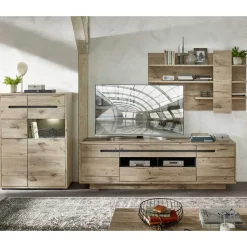 Wohnwand Schränke im Holzdekor - Zelio (dreiteilig)