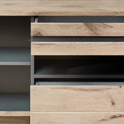 Wohnwand Schränke im Holzdekor - Zelio (dreiteilig)