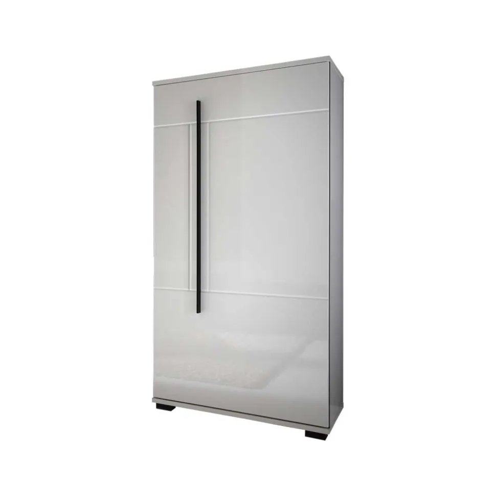 Wohnwand Seitenschrank Jetongos in Weiß Hochglanz