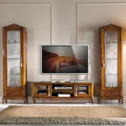 Wohnwand Vitrinen & TV Board - Carlenna (dreiteilig)