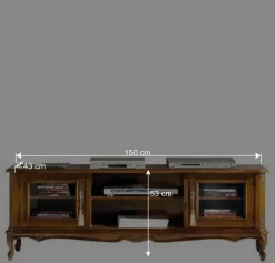 Wohnwand Vitrinen & TV Board - Carlenna (dreiteilig)