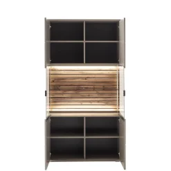 Wohnzimmer Anbauwand in Grau - Teorina (dreiteilig)