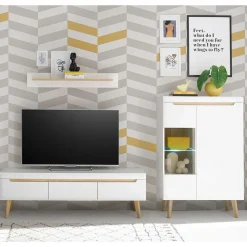 Wohnzimmer Anbauwand Möbel Kombi - Ginko (dreiteilig)