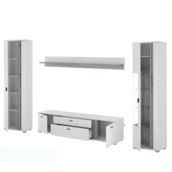 Wohnzimmer Anbauwand Möbelset - Racelyn (vierteilig)