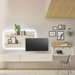 Wohnzimmer Anbauwand Set hängend - Nonessia (vierteilig)