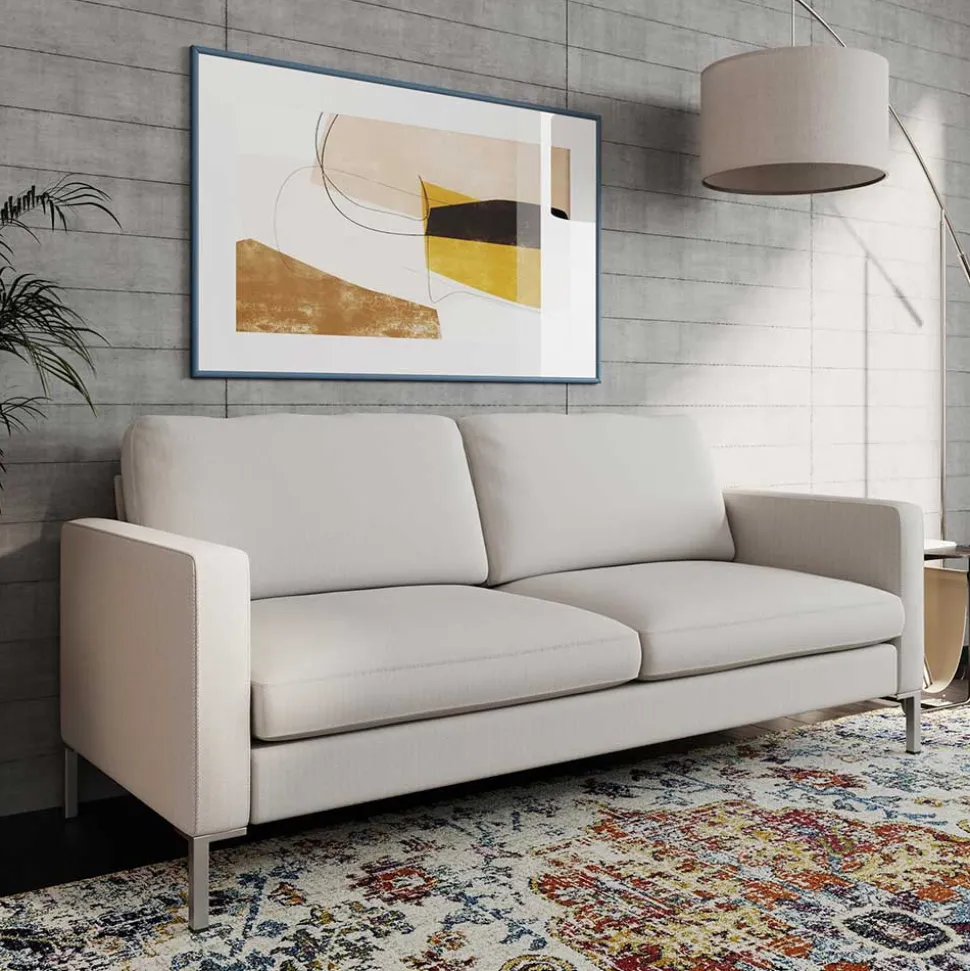 Wohnzimmer Couch in Cremefarben - Afilonga